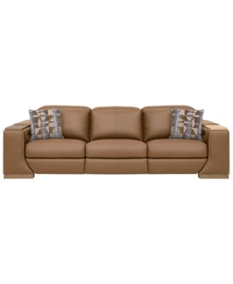 Holtman 3-Piece Leather Sectional Sofa Set with 3 Power Recliners