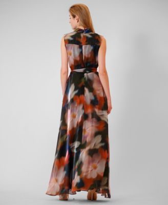maxi dress with bishop sleeves Nyssa Bishop Sleeve Gown – Tadashi Shoji Official Online Boutique