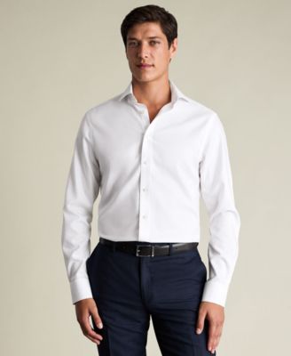 Men's Slim-Fit Spread Collar Dress Shirt
