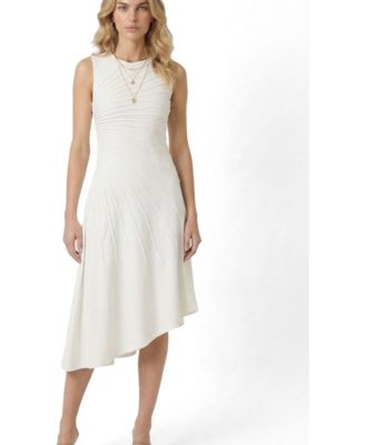 Women's Sleeveless Asymmetrical-Hem Midi Dress