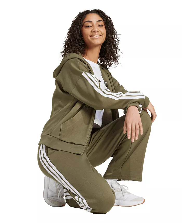 Women's Essentials 3-Stripes Fleece Slim Pants - thumbnail 2