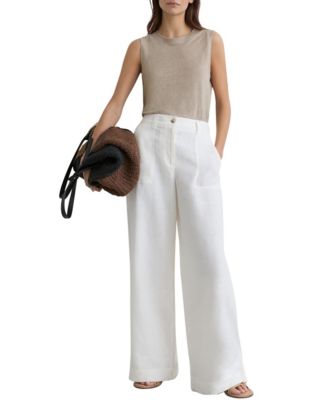 Women's Amy Crew Neck Linen Top