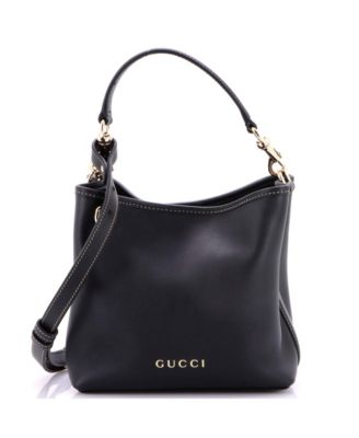 Small Emblem Bucket Bag Leather