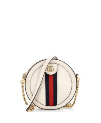 Mini Ophidia Round Shoulder Bag Leather