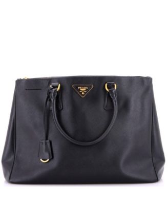 Large Double Zip Lux Tote Saffiano Leather