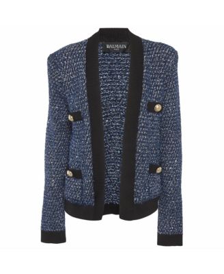 Women's Tweed Open Front Cardigan