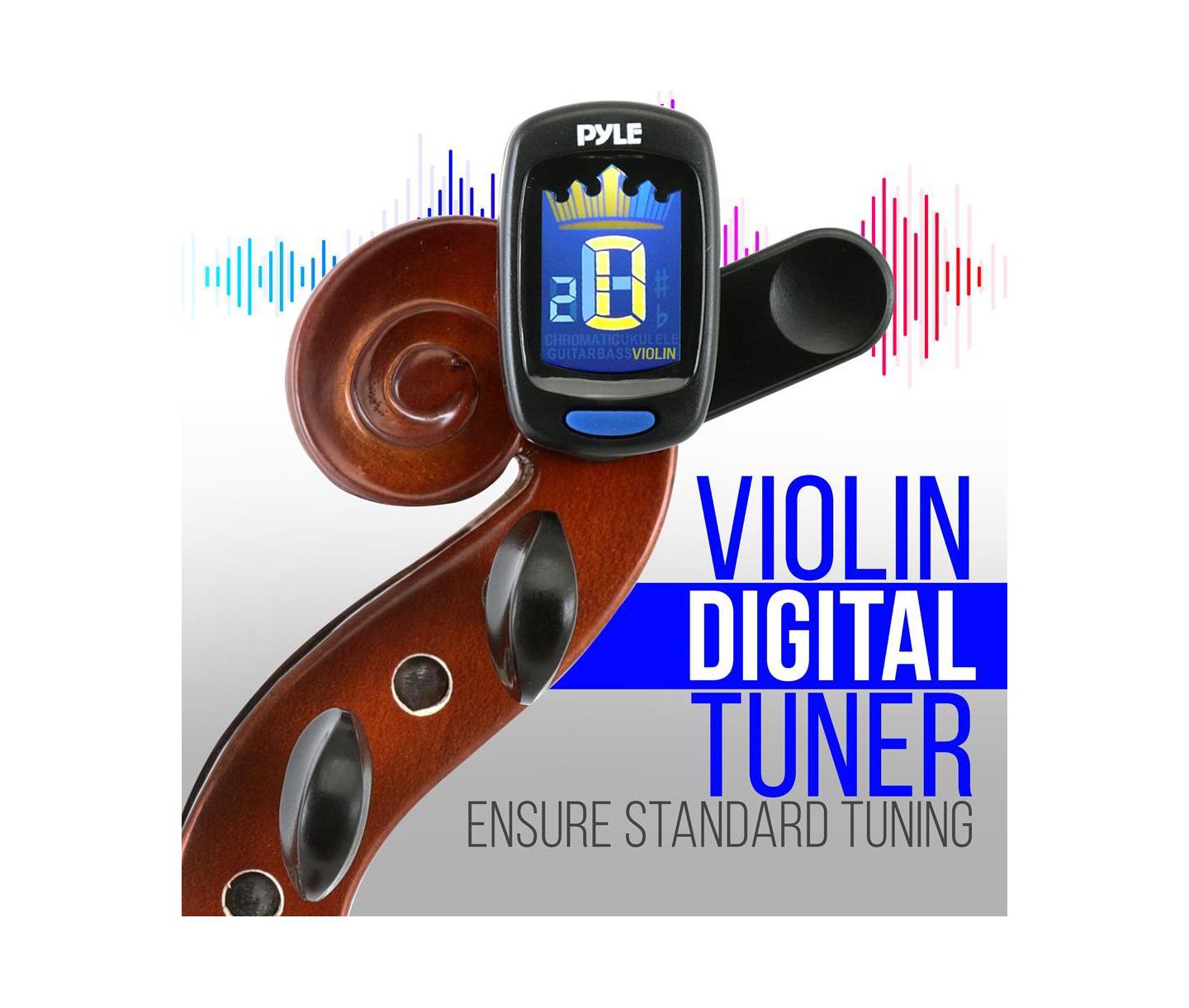 Детские игрушки Pyle 4/4 Student Violin with Digital Tuner Kit, Ages 8+ — фото 4