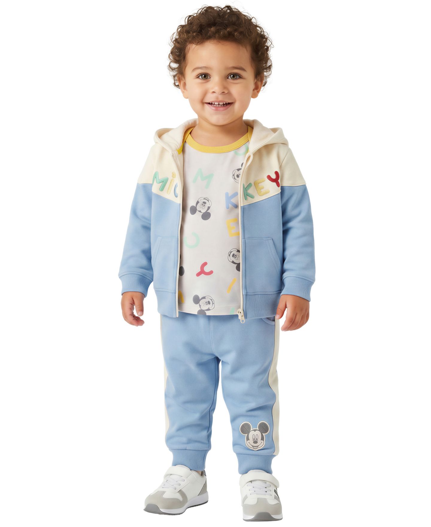 Комплекты Disney Mickey Mouse Hooded Jacket, T-Shirt and Pants, 4-Piece Set для мальчиков-малышей, цвет: Синий / Серый — фото 2