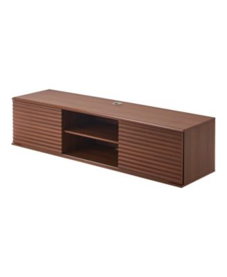 60" Floating TV Stand Wall Mount with Sliding Doors