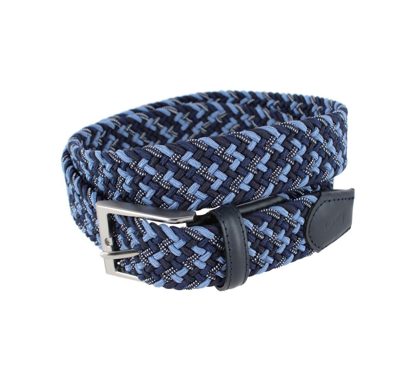 Мужской ремень TRAFALGAR Big & Tall Edward European Weave Golf Braided Belt, цвет: Синий — фото 1