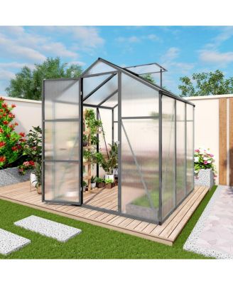 Gain height windproof aluminum greenhouse Polycarbonate Greenhouse Raised Base