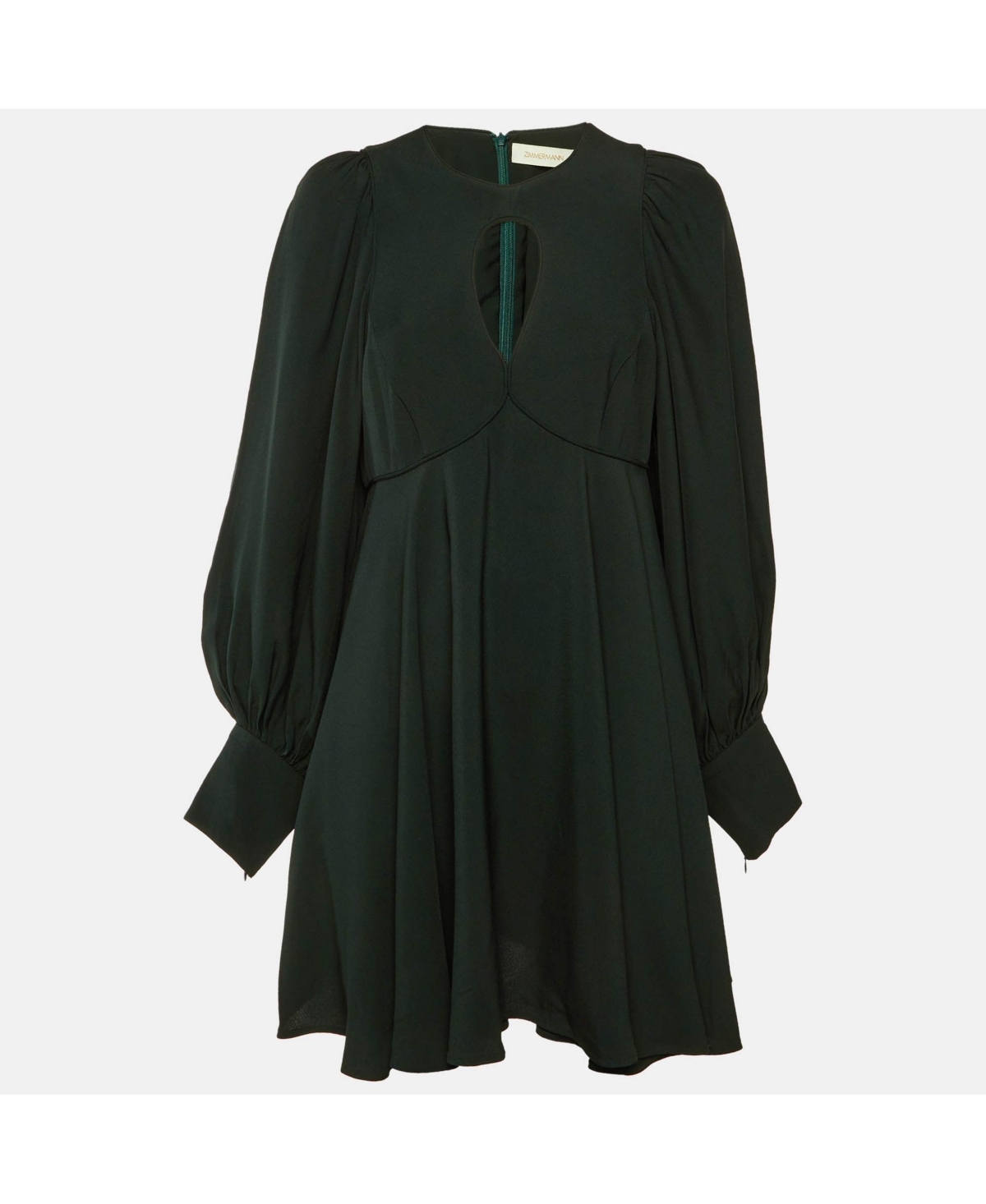 Pre-Owned Zimmermann Women's Crepe Keyhole Detail Mini Dress