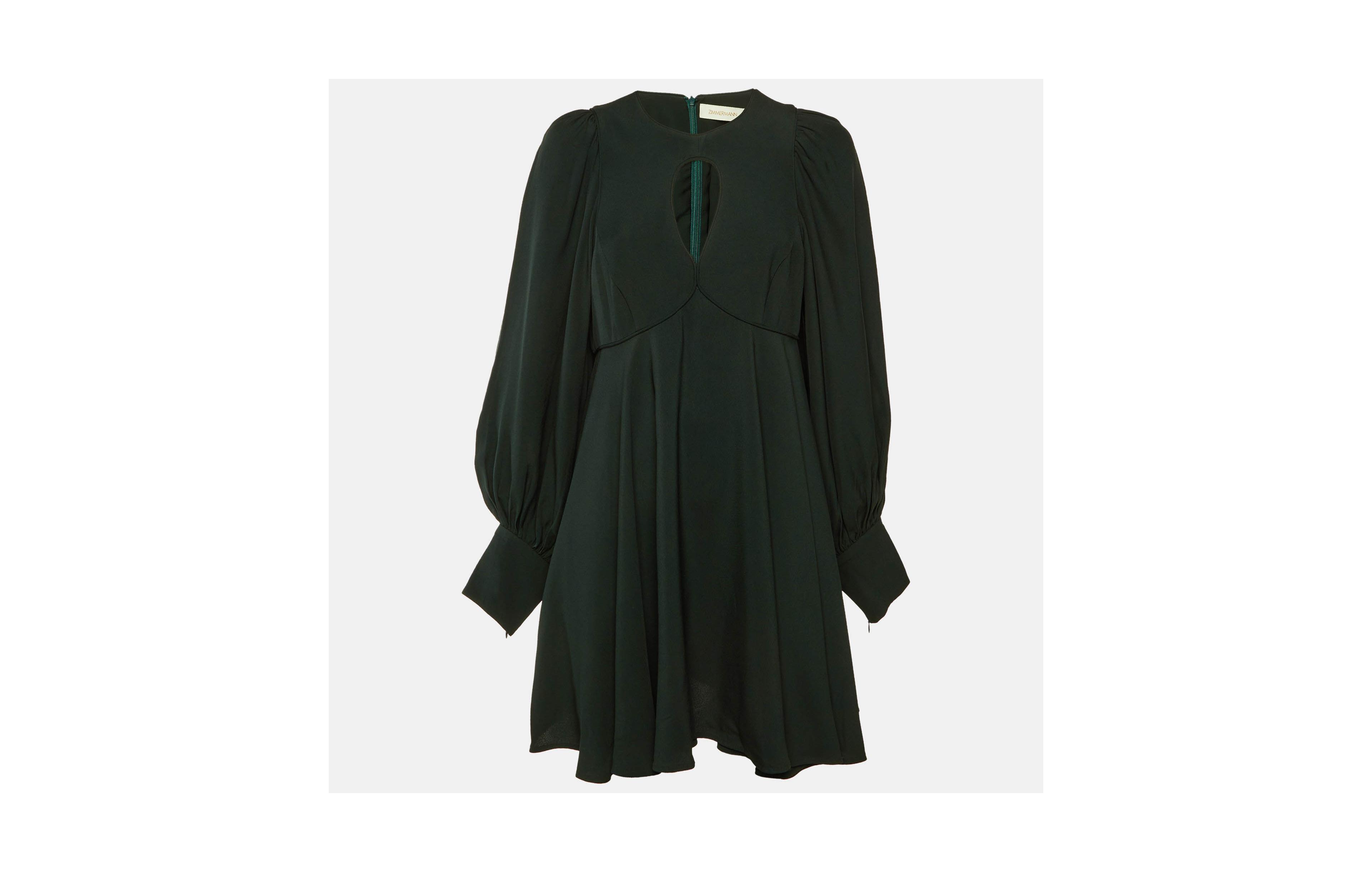 Pre-Owned Zimmermann Women's Crepe Keyhole Detail Mini Dress