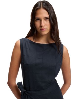 hugo boss jersey dress BOSS - Slim-fit jersey dress with gathered details