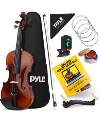 4/4 Student Violin Kit - Plywood Violin with Tuner, Extra Strings, Shoulder Rest, and Case (PGVILN14)