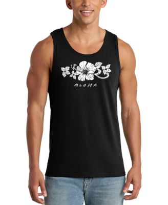 Men's Aloha Word Art Graphic Tank Top