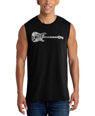 Men's Guitar Horizontal Word Art Graphic Tank Top
