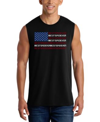 Men's Best Dad Ever American Flag Graphic Tank Top