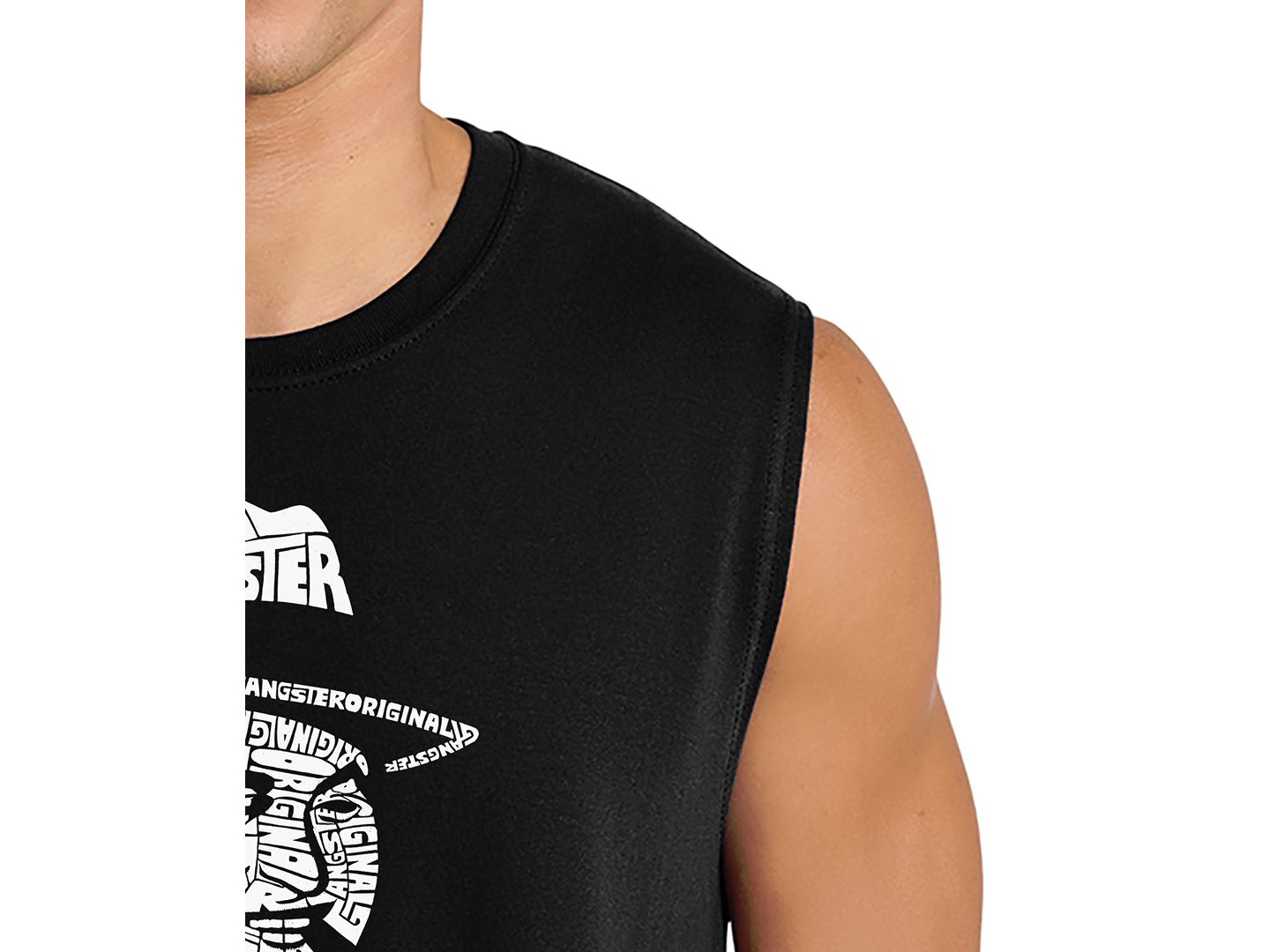 Мужской топ LA Pop Art Original Gangster Portrait Word Art, цвет: Чёрный — фото 2