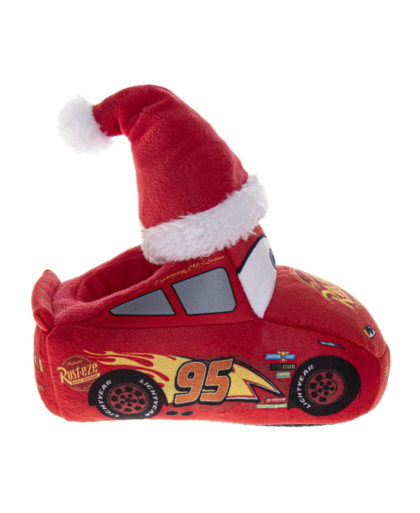 Тапочки Disney Cars Christmas Slippers Lightning McQueen Mater Cozy Warm Holiday Theme Soft Plush (Toddler Sizes 5-10/ Little Kid Sizes 11-1) для мальчиков, цвет: Красный — фото 2