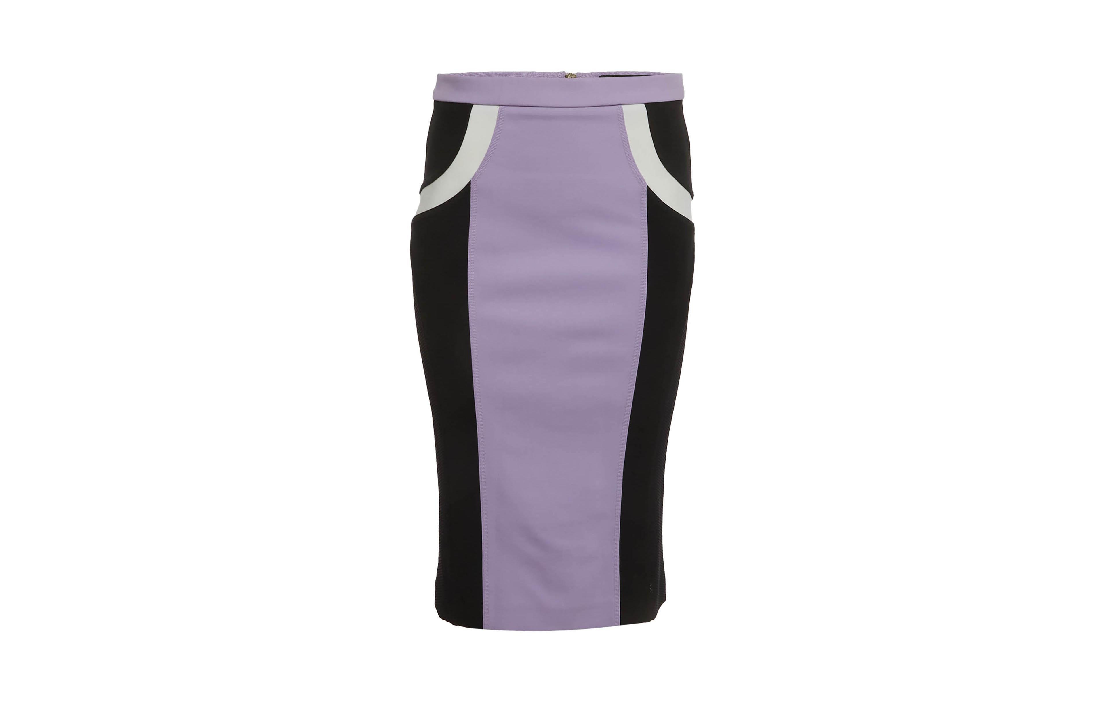 Pre-Owned Versace Women's Multicolour Jersey Pencil Skirt