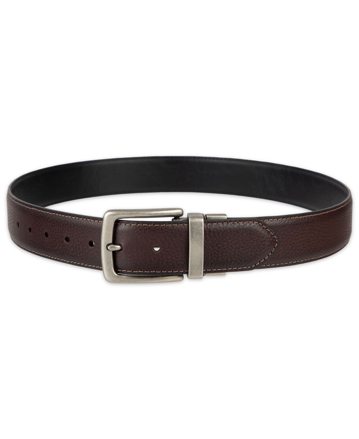 Мужской ремень Levi's 2-In-1 Reversible Harness Buckle Belt, цвет: Коричневый / Чёрный — фото 4