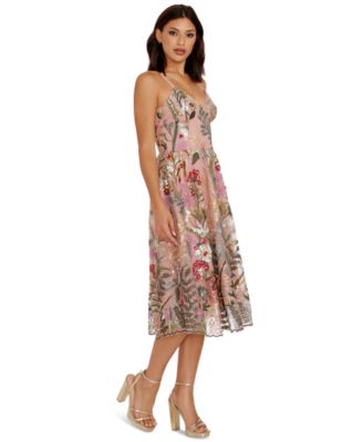 macy's dress the population Dress the Population Women's Lucille Printed Ruched Gown