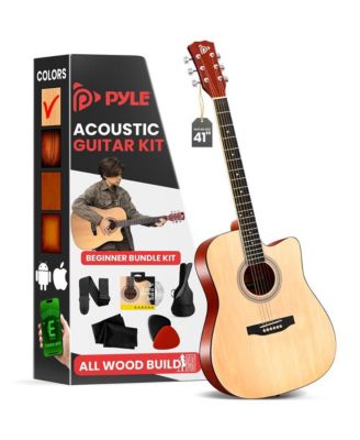 41" Full-Size Acoustic Guitar Kit, Cutaway Body with Digital Tuner and Accessory Kit