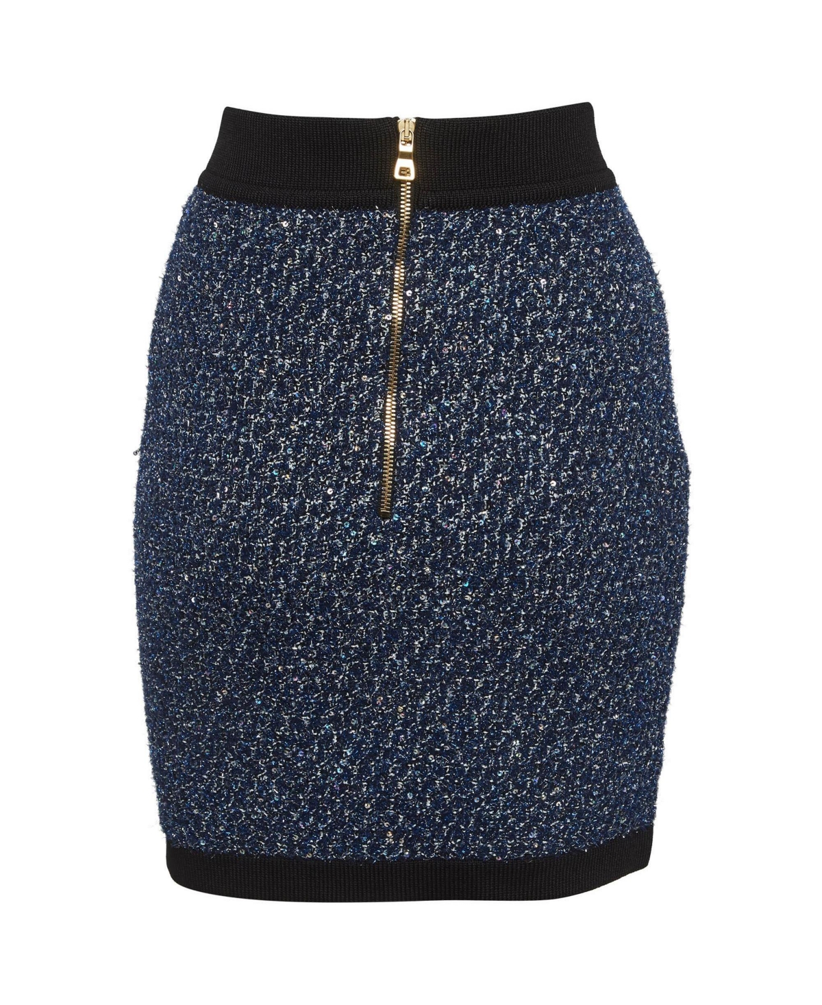 Pre-Owned Balmain Women's Lurex Tweed Mini Skirt