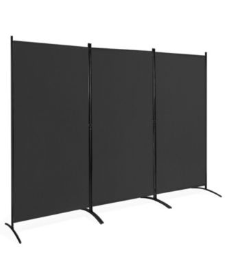 6-Foot 3-Panel Folding Room Divider with Durable Hinges and Steel Base