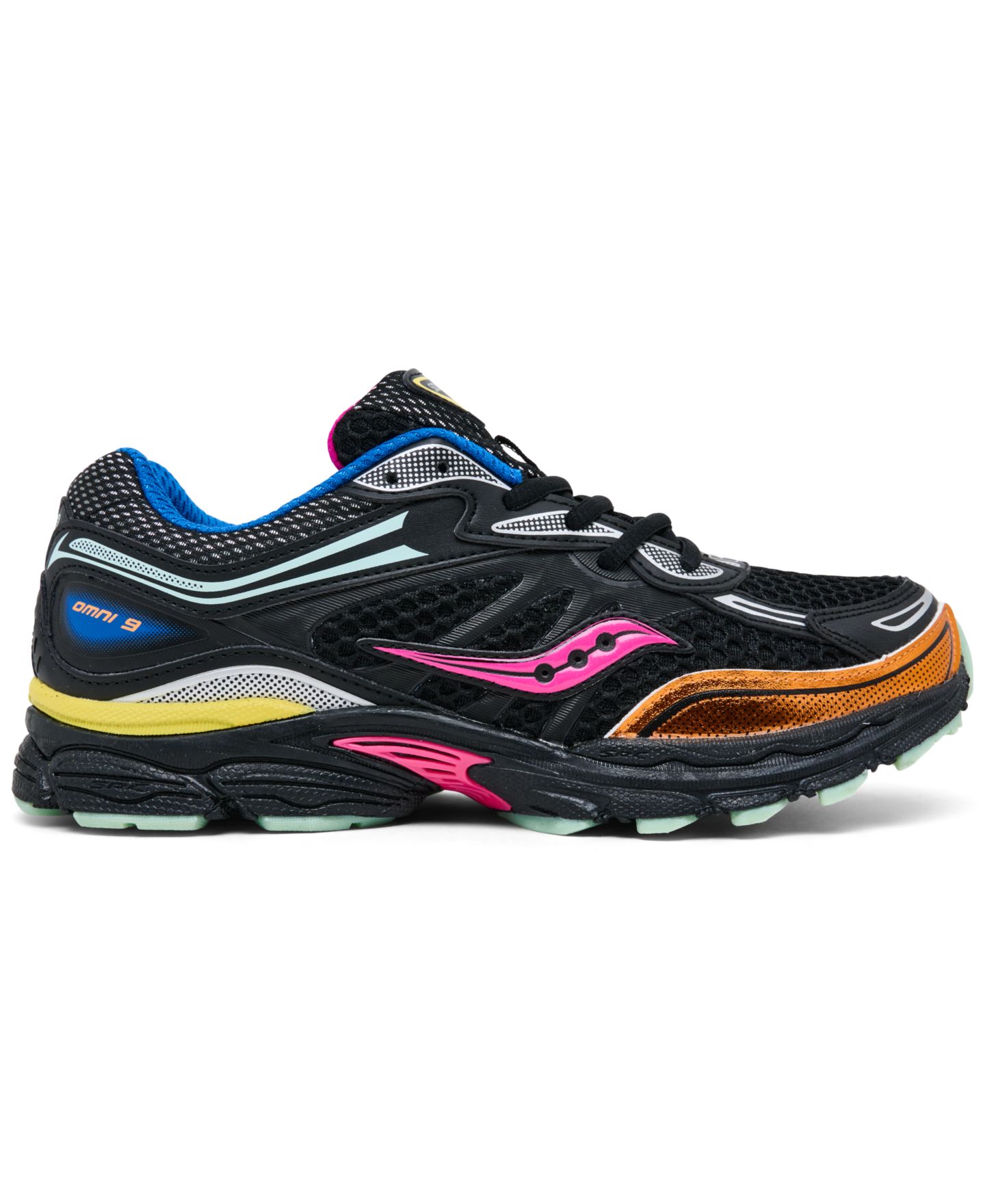 Детские кроссовки Saucony Big Kids Omni 9 Lifestyle, цвет: Чёрный / Разноцветный — фото 2