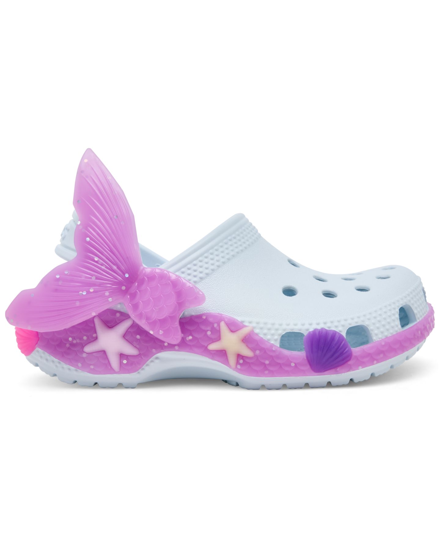 Сандалии Crocs IAM Color Change Mermaid Classic Clog Sandals from Finish Line для девочек-малышей, цвет: Ледяной — фото 2