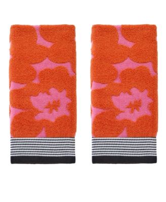 Floral Grande Jacquard 2-Piece Hand Towel Set