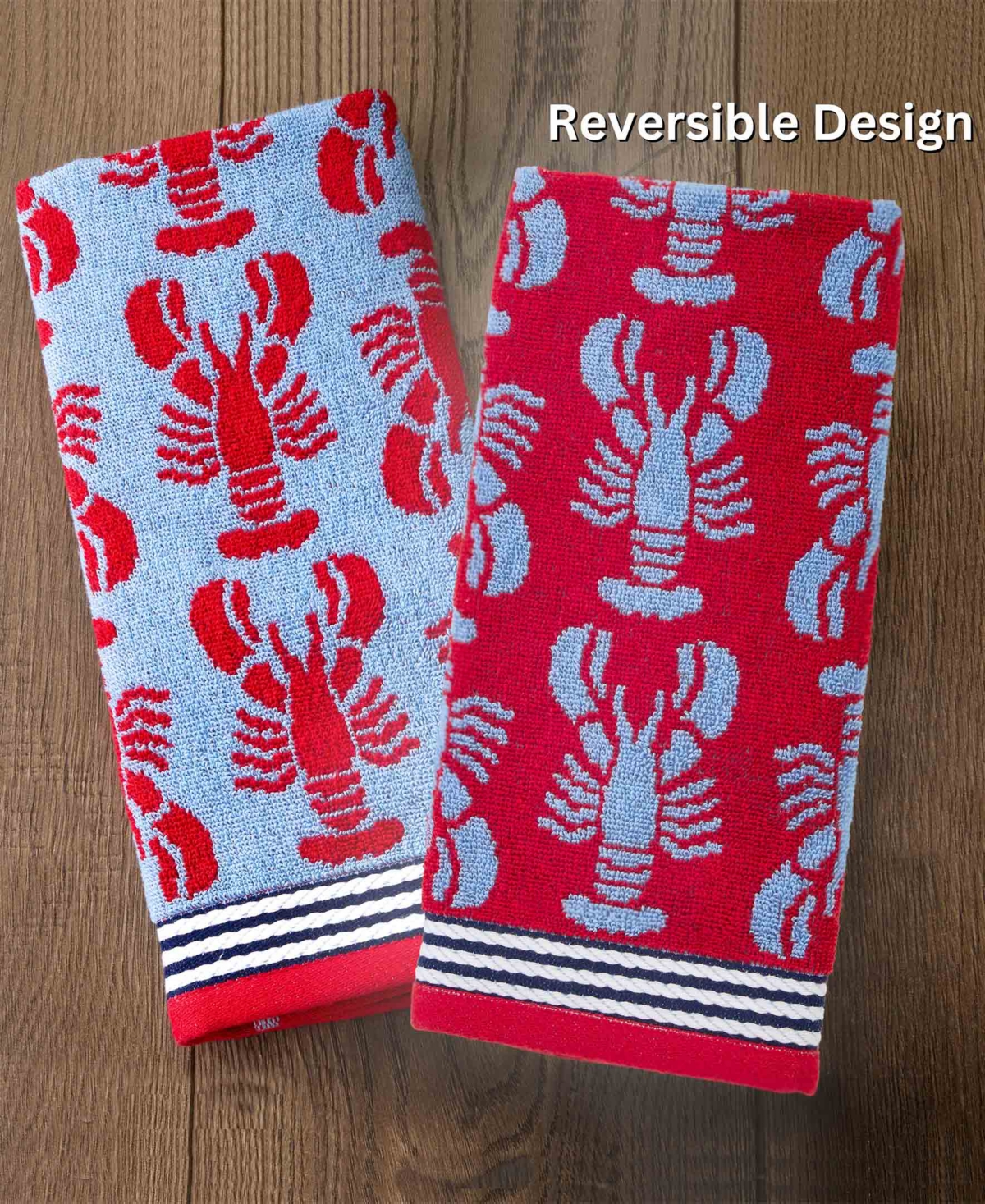 Skl Home Lobster Jacquard 2-Pc. Hand Towel Set