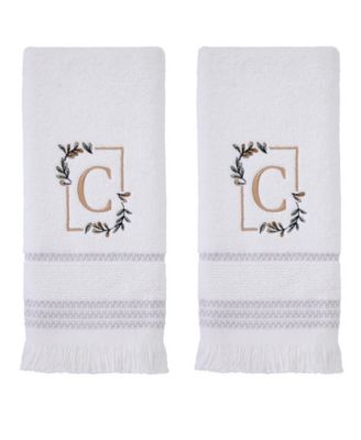 Everyday Monogram 2-Piece Hand Towel Set