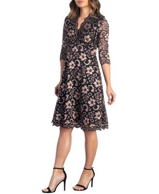 what to wear over a floor length dress Sofia Embroidered Cotton Floral Dress main image 0