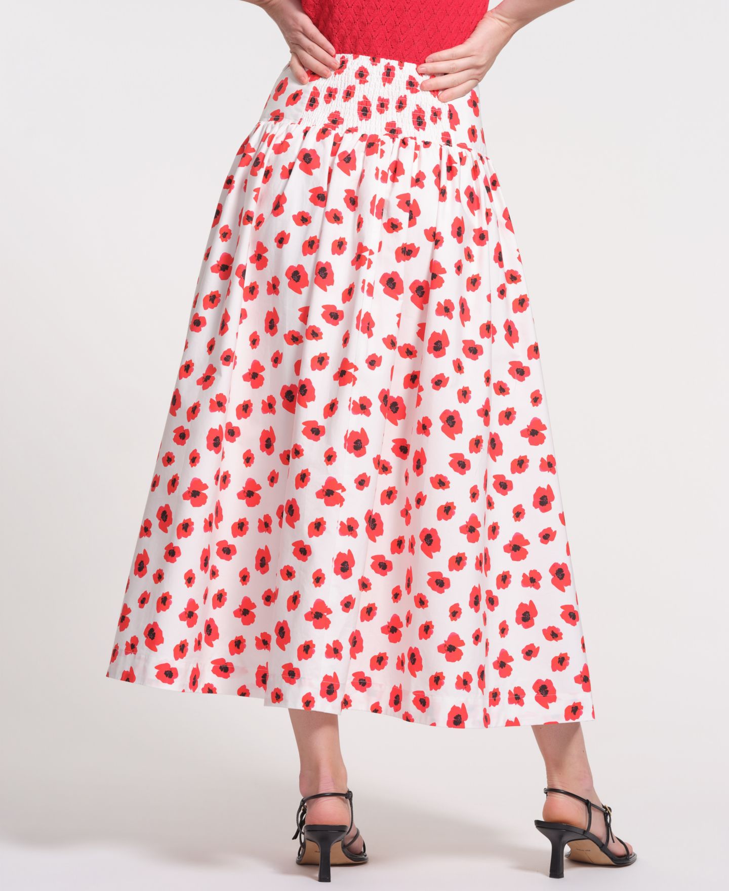 Женская юбка Isaac Mizrahi Floral Printed Maxi, цвет: Маковый — фото 4
