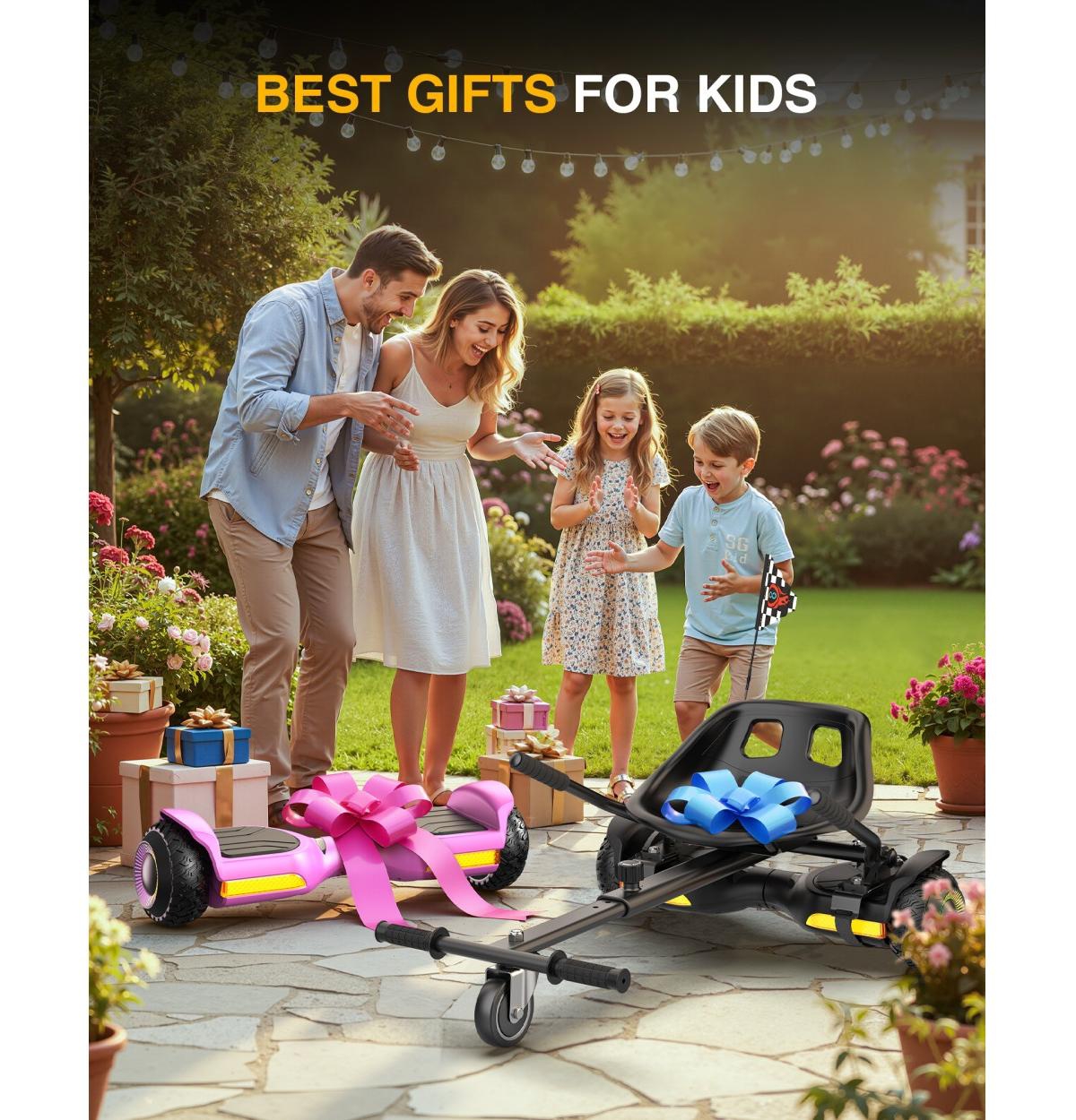 Everyfun K1 and G13 Balancing Scooter with Seat Attachment for Kids or Adults with Adjustable Length Swivel Wheel.