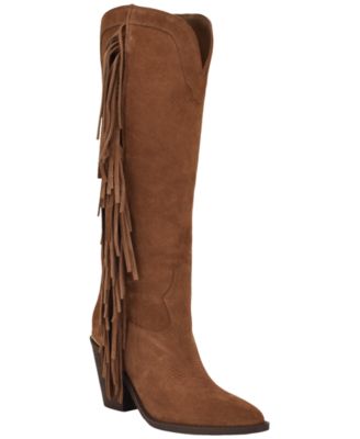 Women's Sashle Western Fringe Knee High Heeled Boot
