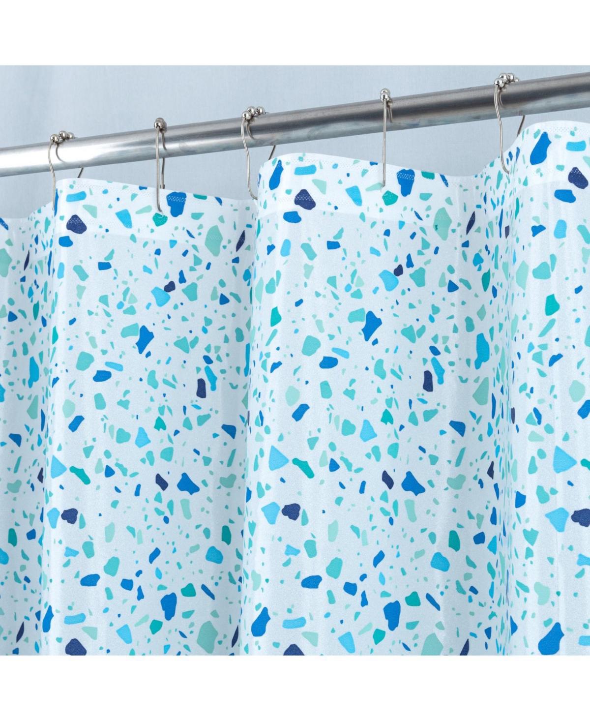 Rt Designers Collection 90GSM Peva Glit Printed Terrazzo Shower Curtain 70" x 72"