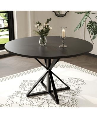 Round Dining Table for 4, 47" Dining Table, Circle Table, Dining Room Table