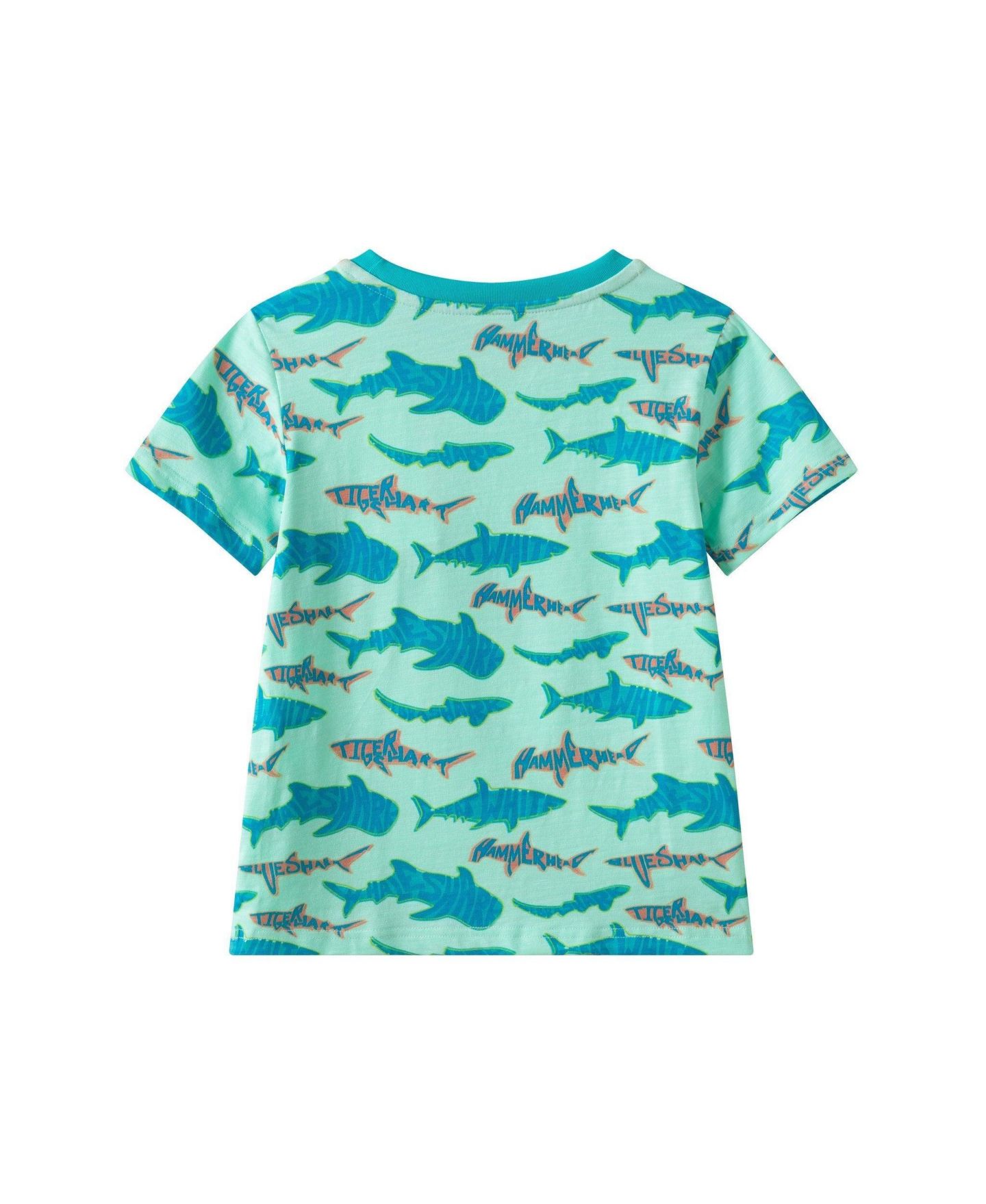 Футболка Andy & Evan Teal Sharks Graphic для мальчиков-малышей, цвет: Бирюзовый — фото 2
