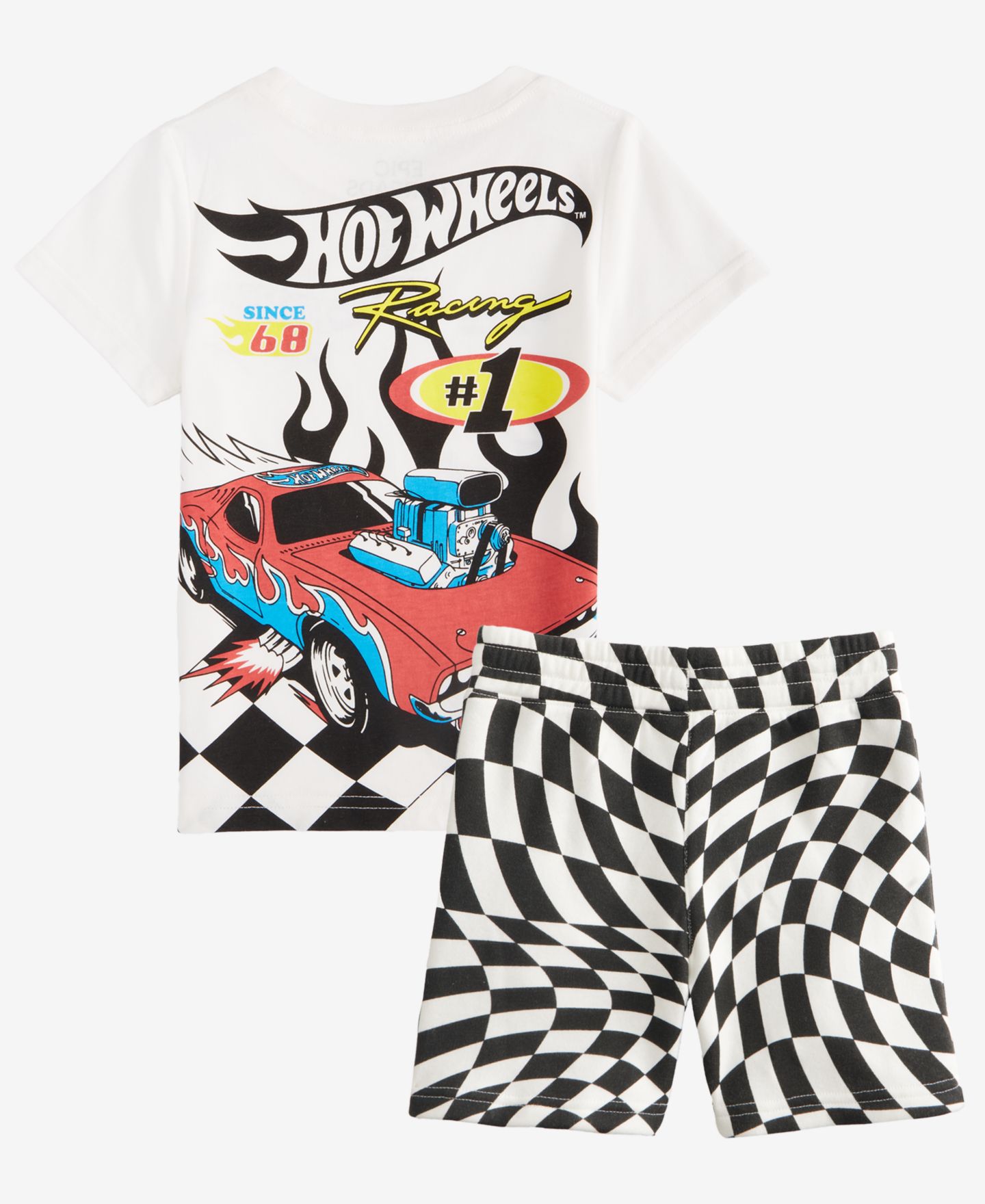 Детский комплект Epic Threads See You At The Finish Line, 12M-5T: футболка и шорты, цвет: Белый — фото 2