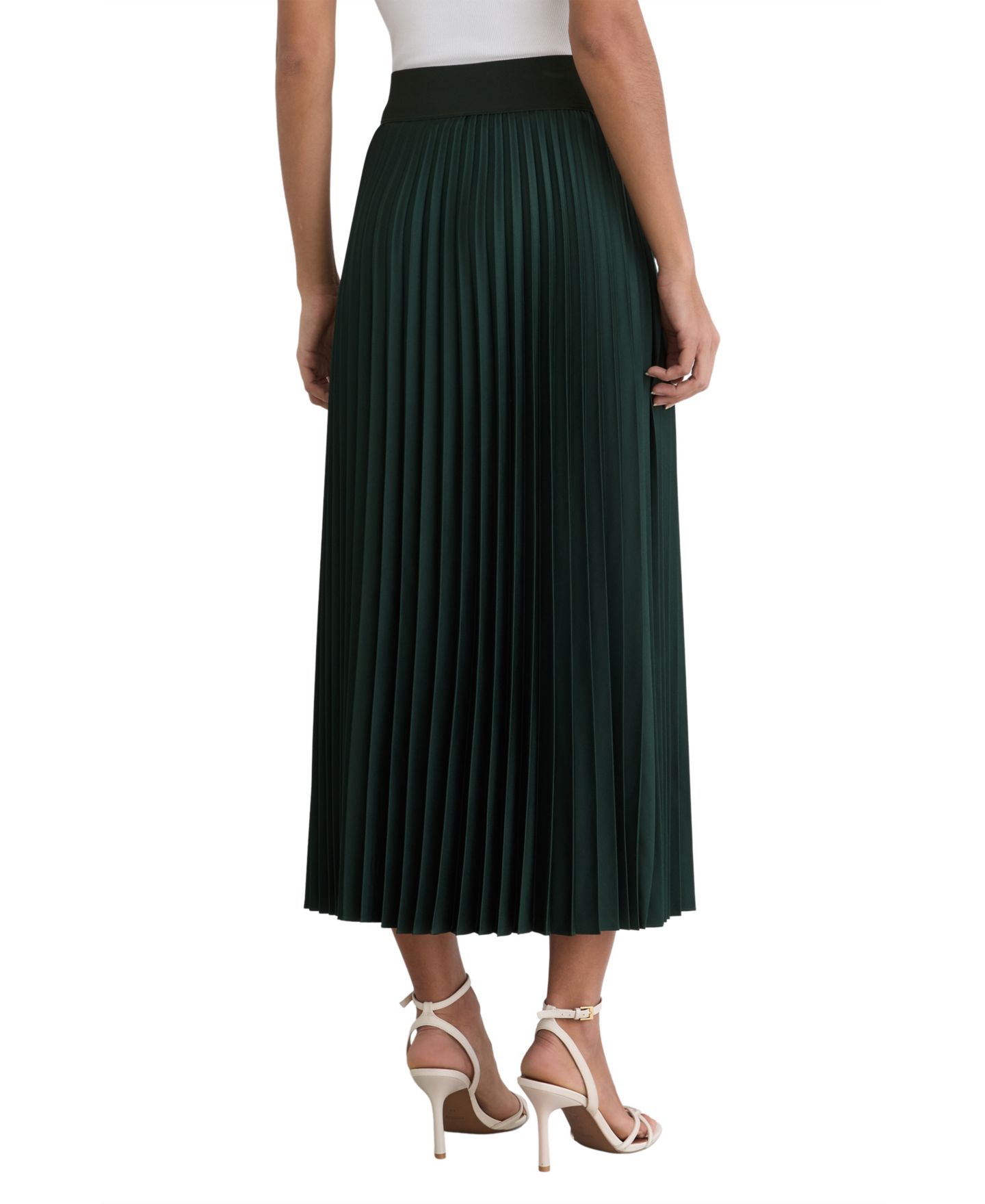 Женская юбка REISS Pleated Midi, цвет: Тёмный зелёный — фото 7