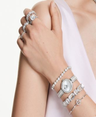 Swarovski Matrix Imitation Pearl Swiss Made Crystal Bangle