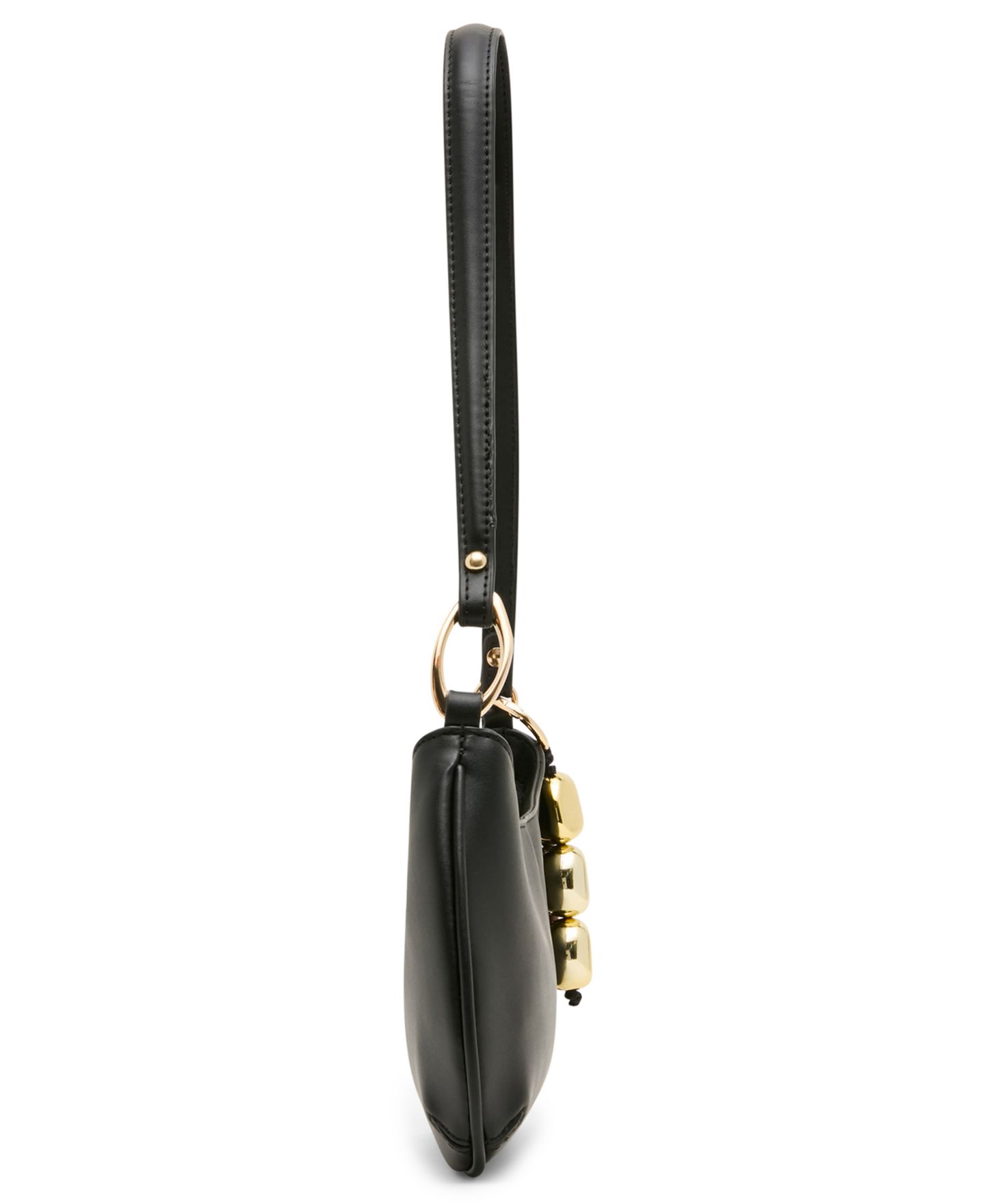 Женская сумка Steve Madden Sabine Pebbled and Tassled Small Shoulder Handbag, цвет: Чёрный — фото 5