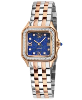 Women's Milan Swiss Quartz Diamond Two toned SS IPRG Stainless Steel Bracelet Watch