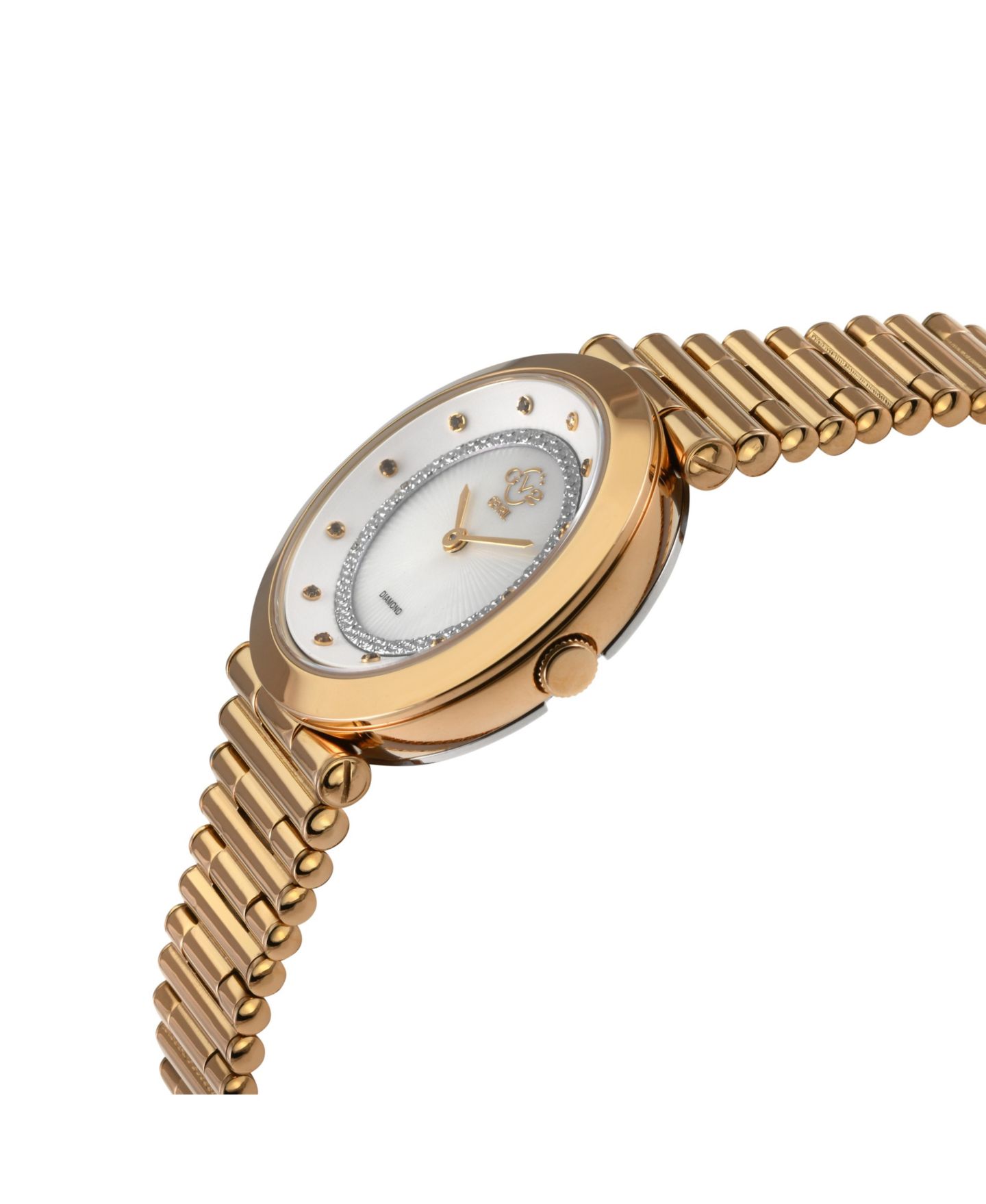 Женские часы GV2 by Gevril Burano Swiss Quartz Diamond IP Stainless Steel Bracelet Watch — фото 2