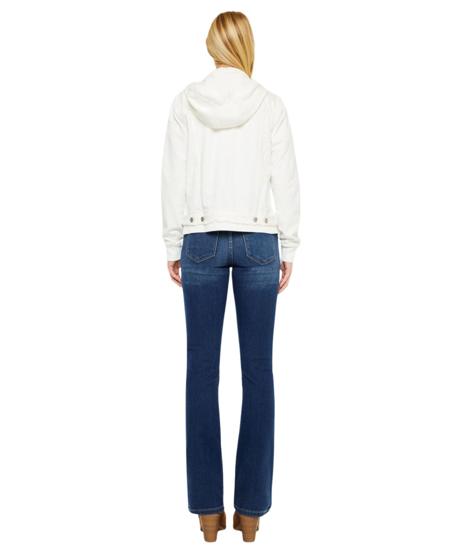 Женская куртка KanCan Eleni Hooded Denim Jacket, цвет: Белый — фото 6