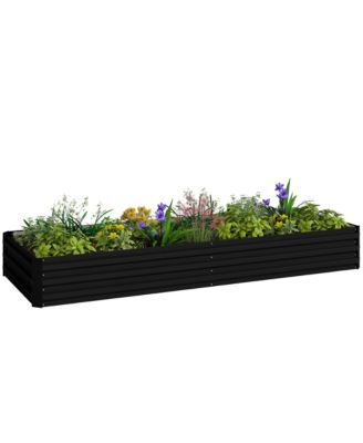 Galvanized Raised Garden Bed Metal Planter Box Easy Quick Setup